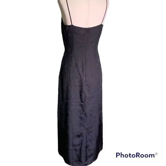 Y2k Black spaghetti strap dress two-tone print‎ design from Japan